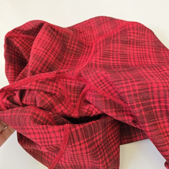Outdoor Voices Move Free Red Legging Bra Pomegranate Red Plaid Compression Set M - Picture 16 of 17